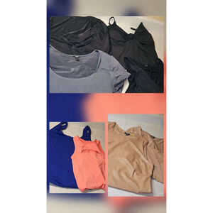 Express Body Contour Bodysuit Bundle Lot of 8 Snap Bottom Tops